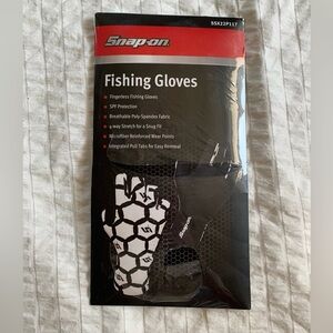 NEW Snap-On Official Lightweight Fingerless Fishing Gloves